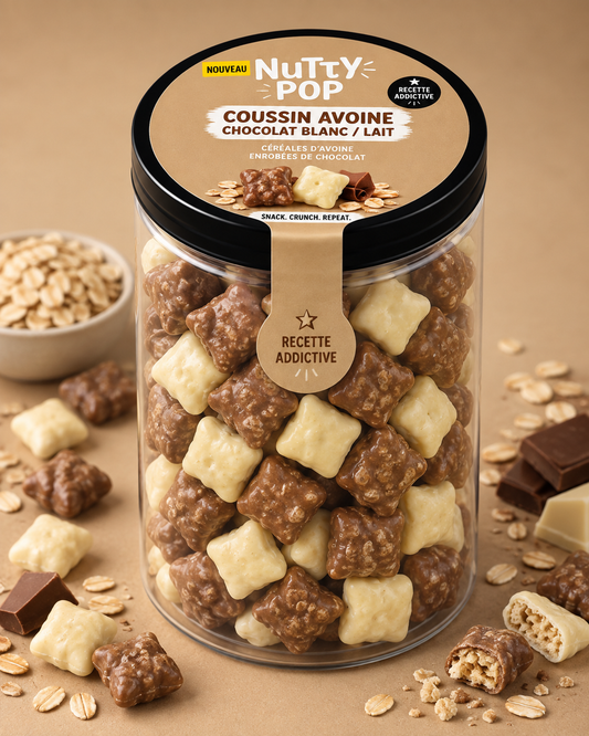Cube Avoine Chocolat Lait/Blanc